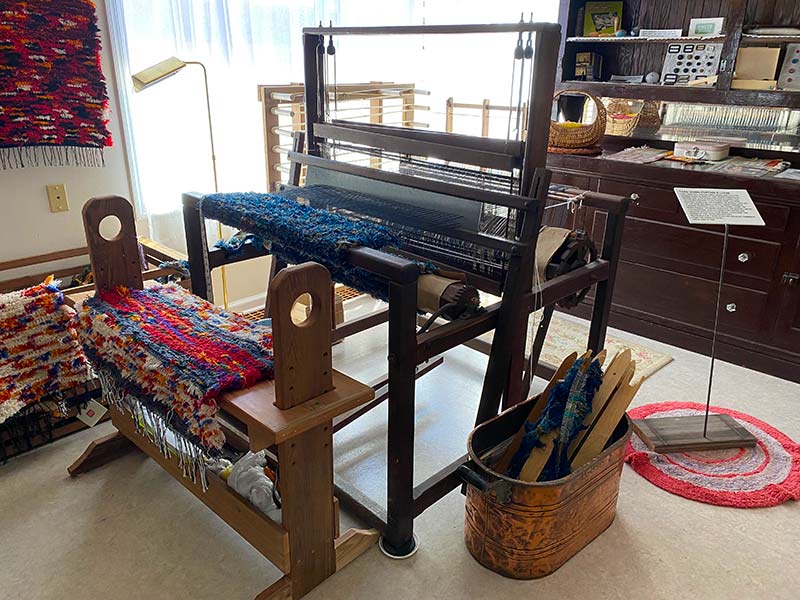 A loom in the Two Rivers Heritage Museum